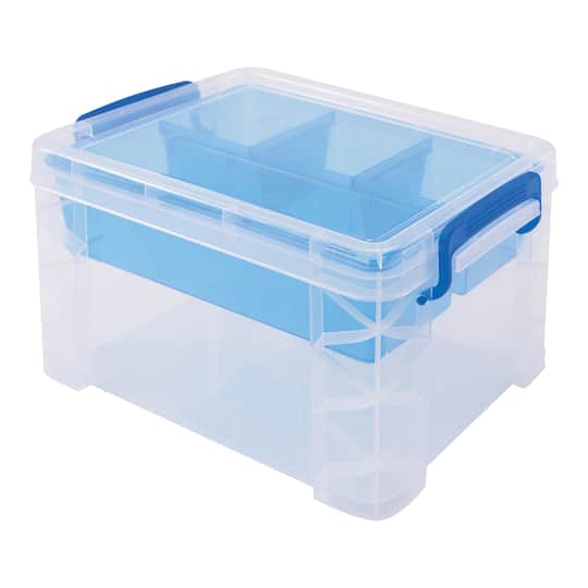 Super Stacker&#xAE; Divided Storage Box with Insert